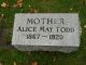 Alice May Minturn Todd Headstone