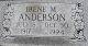 Irene Mo Anderson Headstone