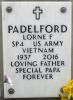Lorne Frederick Padelford Headstone