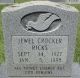 Jewel W. Jowers Crocker Ricks Headstone