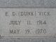 Estel Duncan Vick Headstone