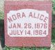 Nora Alice Brown Suitor Headstone