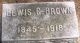 Lewis G. Brown Headstone