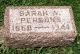 Sarah A. Story Persons Headstone