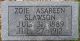 Zoie Asareen Slawson Headstone