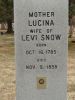 Lucina Streeter Snow Headstone