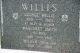 George C. Willis,  Rachel Margaret Smith, Wilbur Willis Headstone